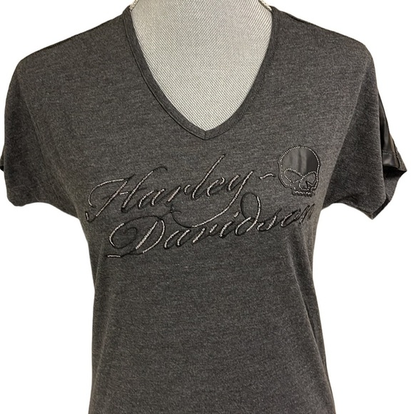 Harley-davidson V-neck women’s short sleeve t-shirt, size S - Picture 1 of 8